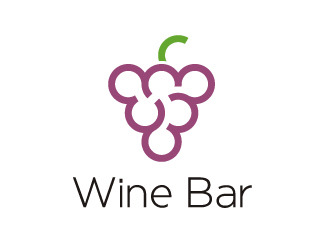 Projekt graficzny logo dla firmy online Wine Bar